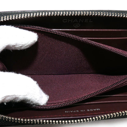 Chanel Matelasse Small Zip Wallet Black AP0226