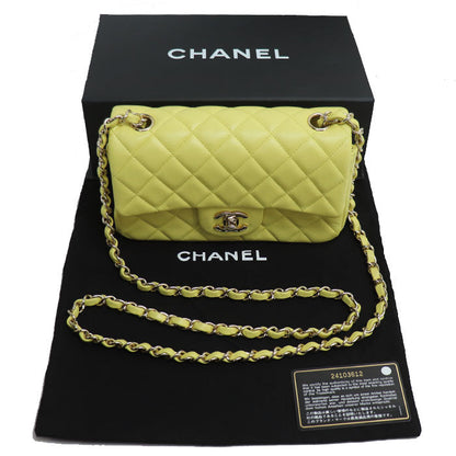 Chanel Mini Matelasse Shoulder Bag Yellow A69900