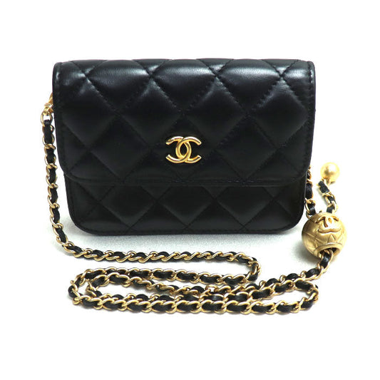 Chanel Mini Matelasse Shoulder Bag Black