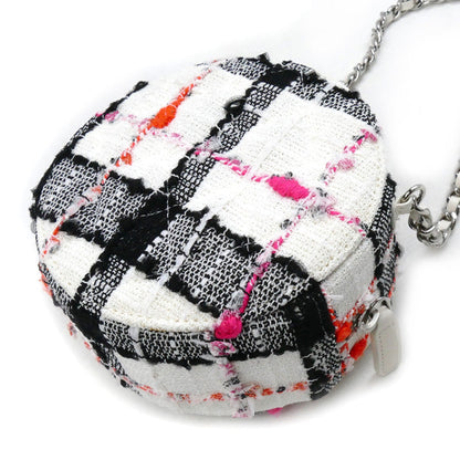 Chanel Tweed Round Mini Classic Chain Shoulder Bag