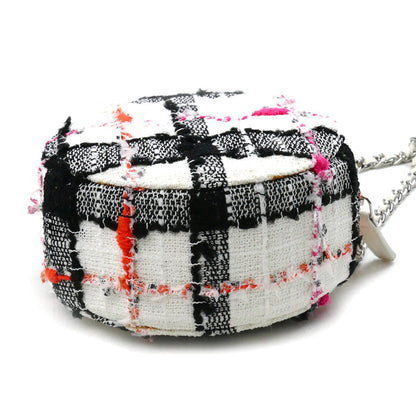 Chanel Tweed Round Mini Classic Chain Shoulder Bag