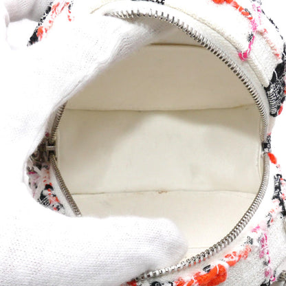 Chanel Tweed Round Mini Classic Chain Shoulder Bag