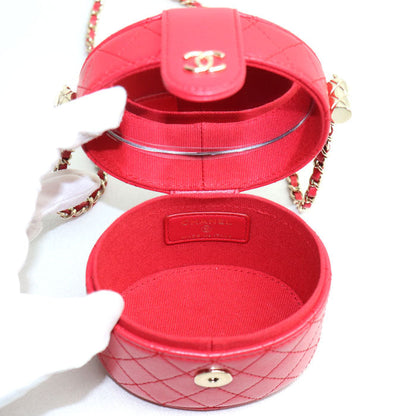 Chanel Matelasse Small Vanity Shoulder Bag Red