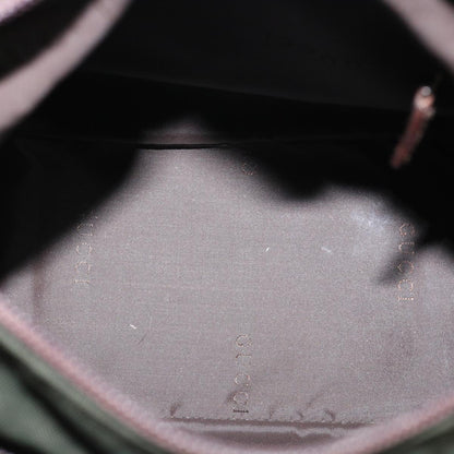 GUCCI Bamboo Shoulder Bag Nylon 2way Khaki 00005092122  ki2191