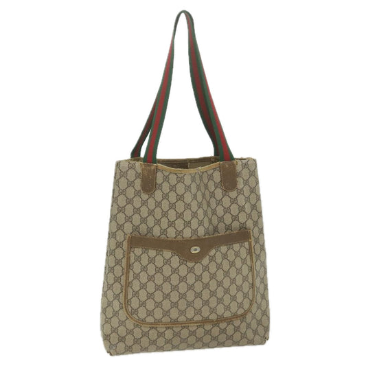 GUCCI GG Supreme Web Sherry Line Tote Bag Beige Red Green 40 02 003  ki3717