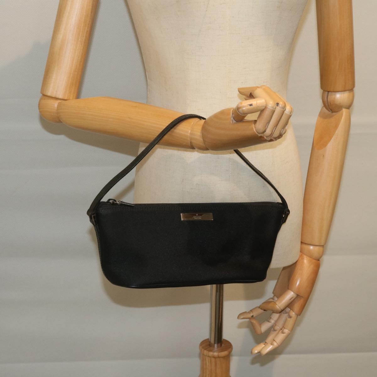 GUCCI Accessory Pouch Satin Black 039 1103 2123  ki3826