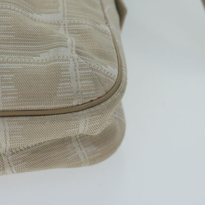 CHANEL New Travel Line Shoulder Bag Nylon Beige CC ki4086
