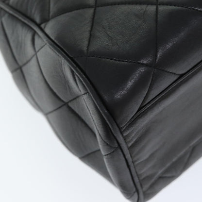CHANEL Matelasse Chain Shoulder Bag Lamb Skin Black CC ki4411