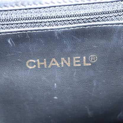 CHANEL Matelasse Business Bag Lamb Skin 2way Black Gold CC ki4737