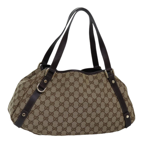 GUCCI GG Canvas Tote Bag Gold Beige 130736  ki4869