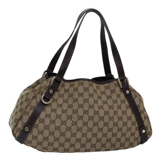 GUCCI GG Canvas Tote Bag Gold Beige 130736  ki4869