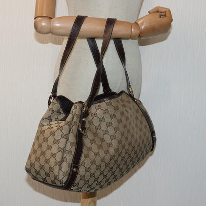 GUCCI GG Canvas Tote Bag Gold Beige 130736  ki4869