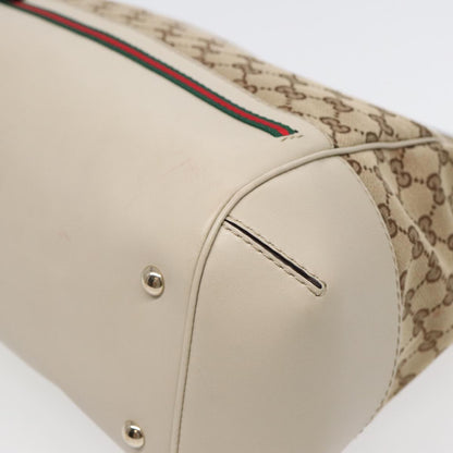 GUCCI GG Canvas Web Sherry Line Tote Bag 2way Red Beige Green 257349  ki4871