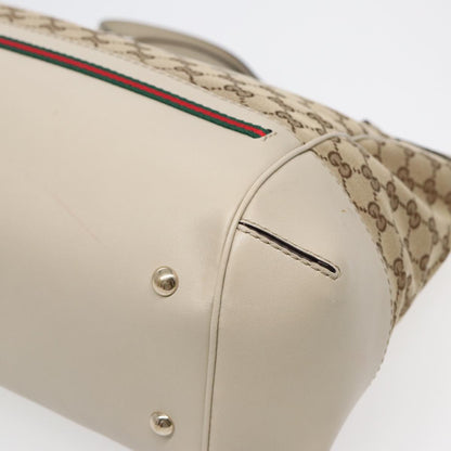GUCCI GG Canvas Web Sherry Line Tote Bag 2way Red Beige Green 257349  ki4871