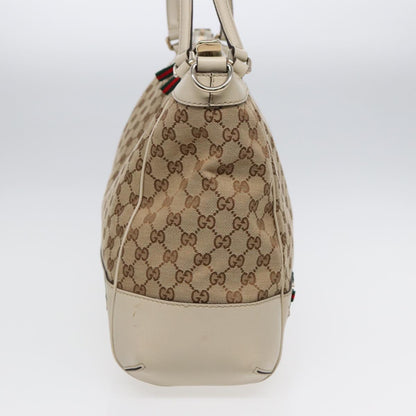 GUCCI GG Canvas Web Sherry Line Tote Bag 2way Red Beige Green 257349  ki4871