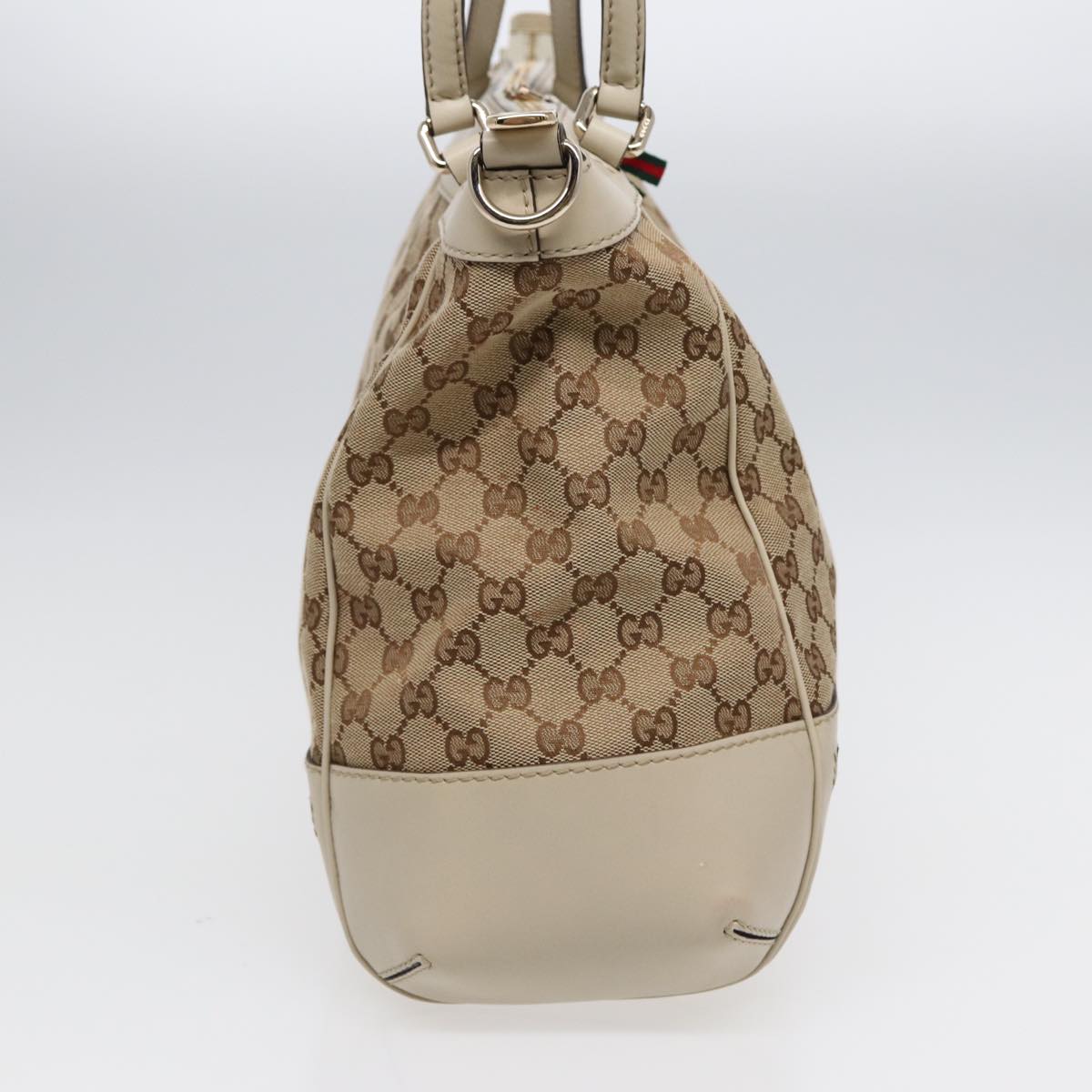 GUCCI GG Canvas Web Sherry Line Tote Bag 2way Red Beige Green 257349  ki4871