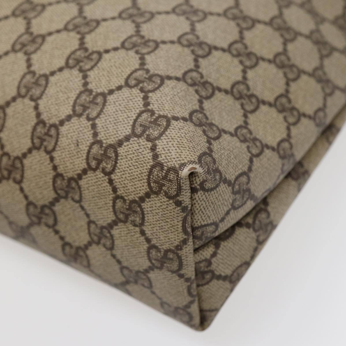 GUCCI GG Supreme Tote Bag PVC Beige Gold 002 615 6130  ki4890