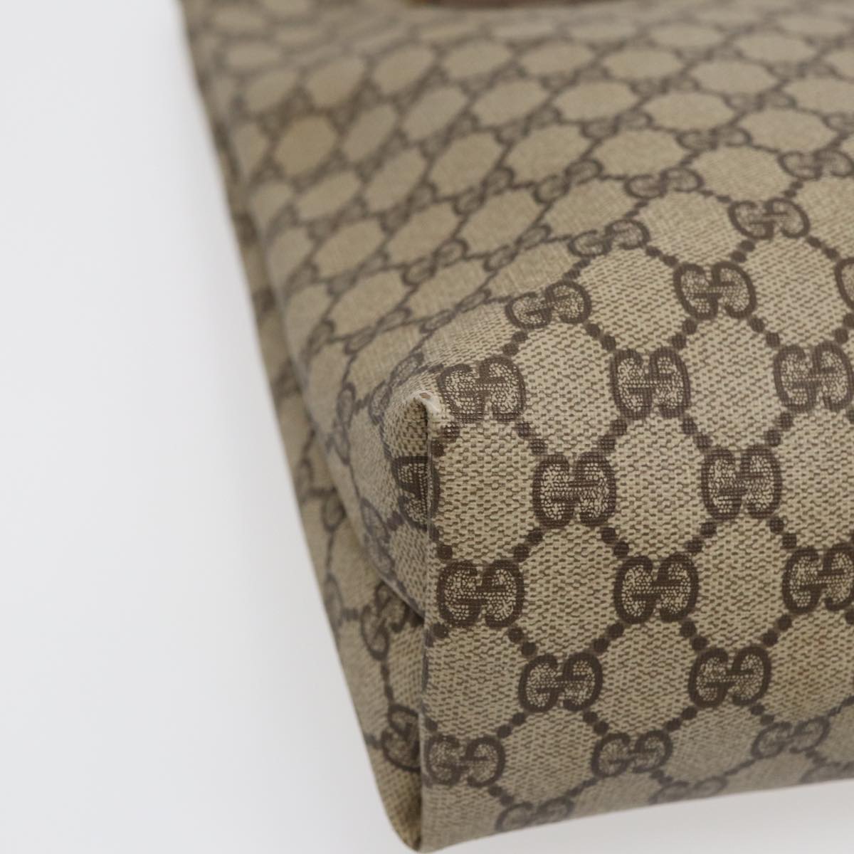 GUCCI GG Supreme Tote Bag PVC Beige Gold 002 615 6130  ki4890