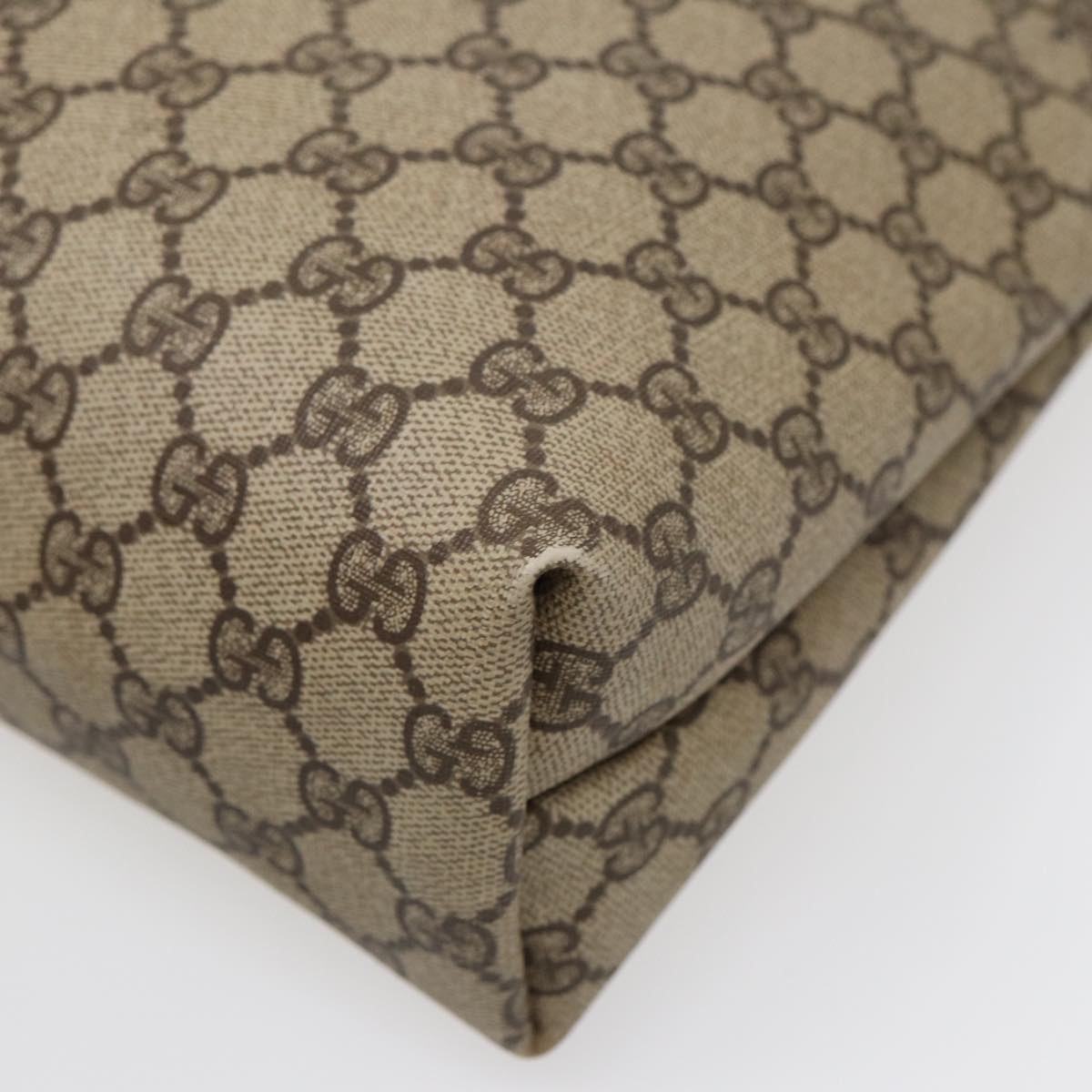 GUCCI GG Supreme Tote Bag PVC Beige Gold 002 615 6130  ki4890