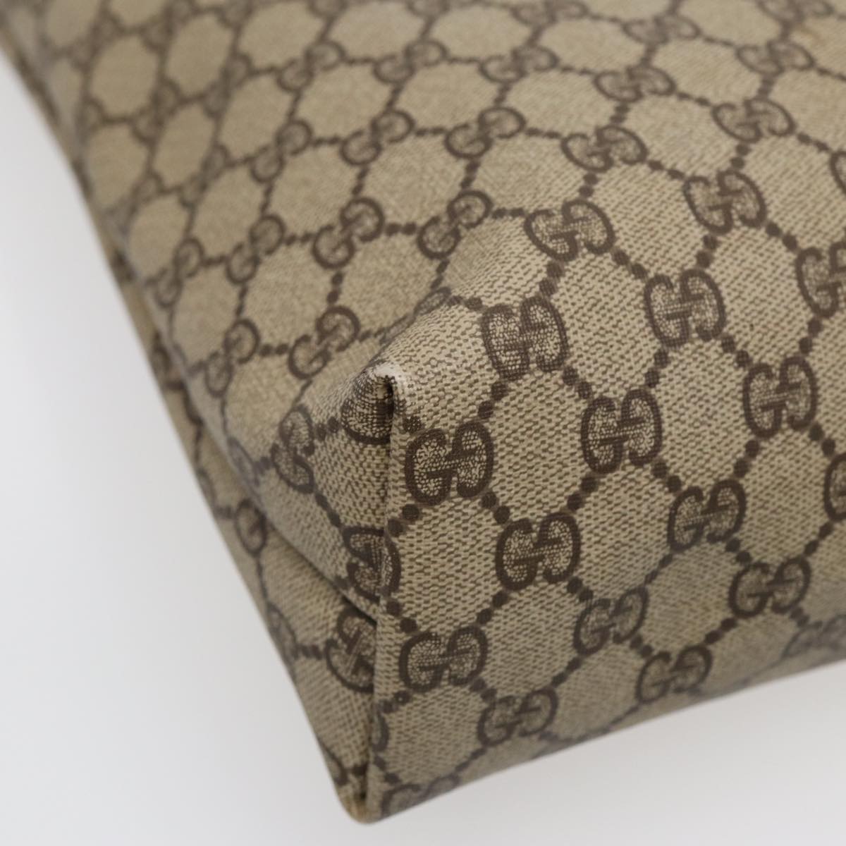 GUCCI GG Supreme Tote Bag PVC Beige Gold 002 615 6130  ki4890