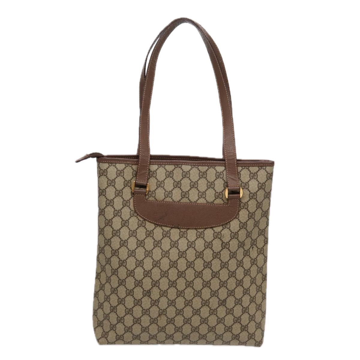 GUCCI GG Supreme Tote Bag PVC Beige Gold 002 615 6130  ki4890