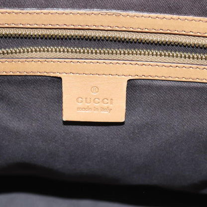 GUCCI GG Canvas Tote Bag Suede Studs Brown Gold 120897  ki5094