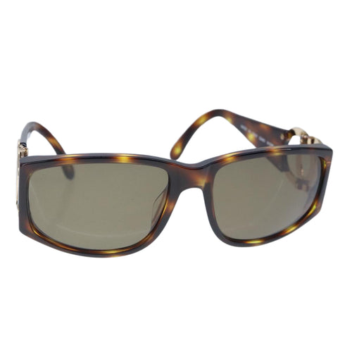 CHANEL Sunglasses plastic Brown CC ki5159