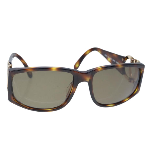 CHANEL Sunglasses plastic Brown CC ki5159