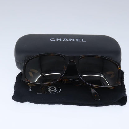 CHANEL Sunglasses plastic Brown CC ki5159