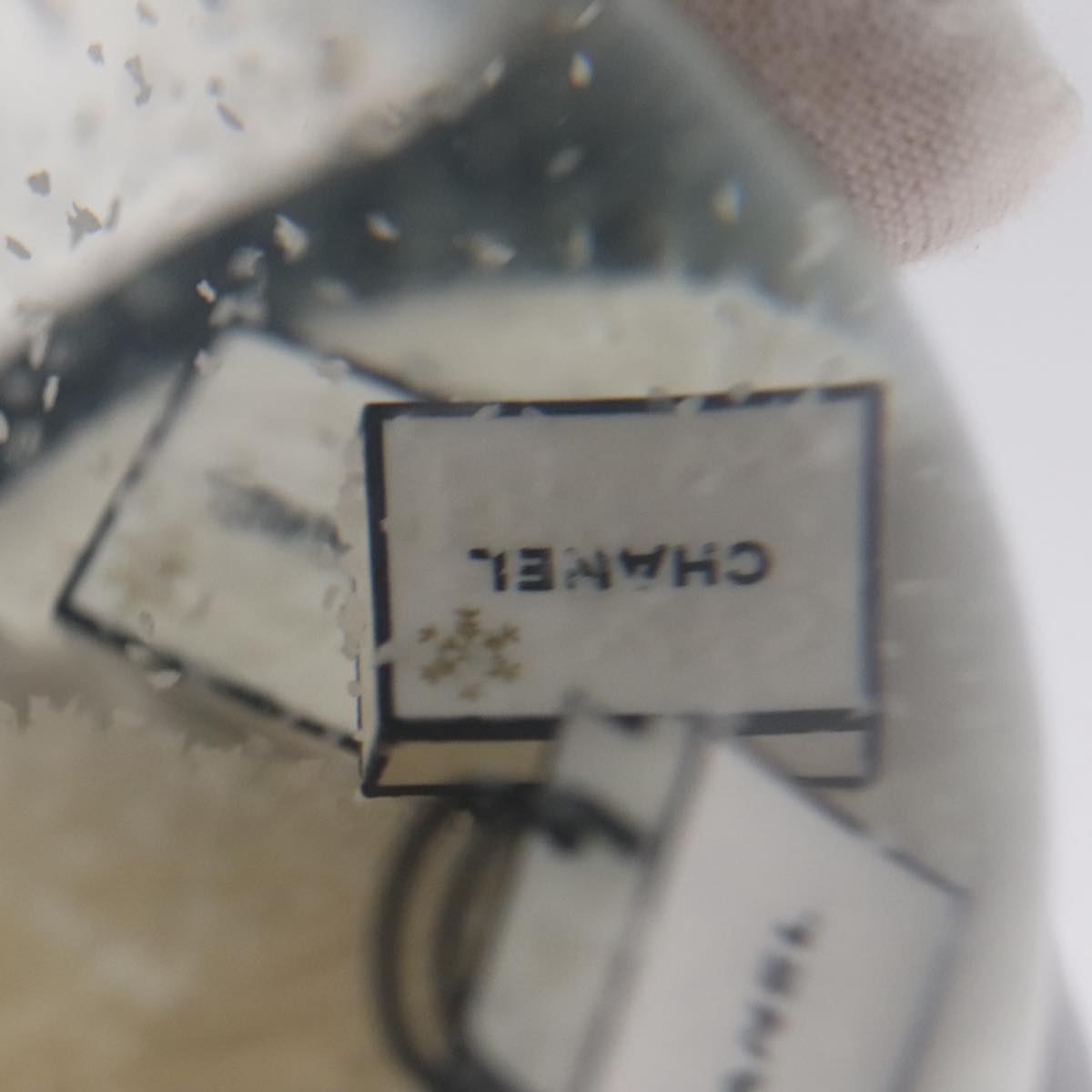 CHANEL Snow Globe Glass Clear CC ki5303
