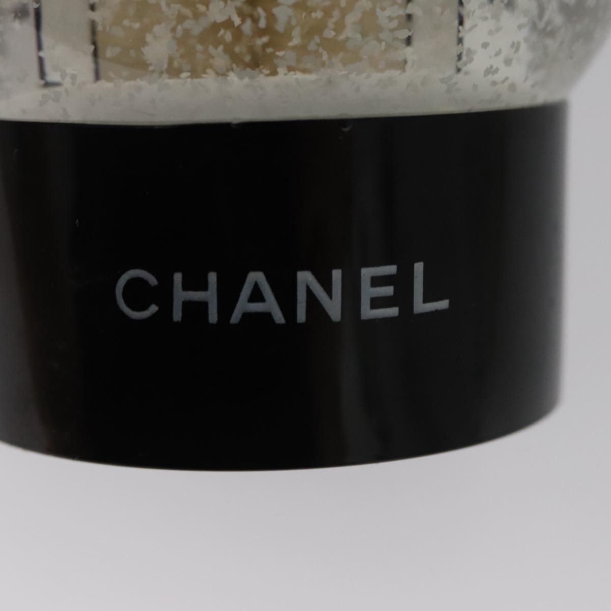 CHANEL Snow Globe Glass Clear CC ki5303