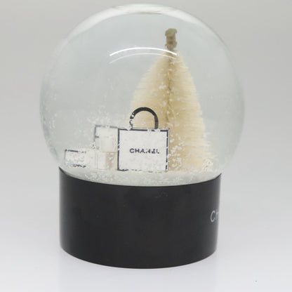 CHANEL Snow Globe Glass Clear CC ki5303