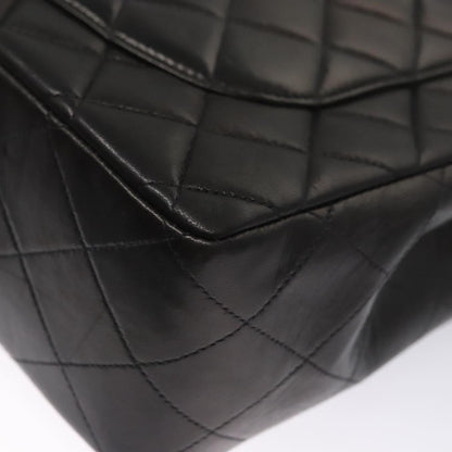 CHANEL Big Matelasse Chain Shoulder Bag Lamb Skin Black CC ki5433A