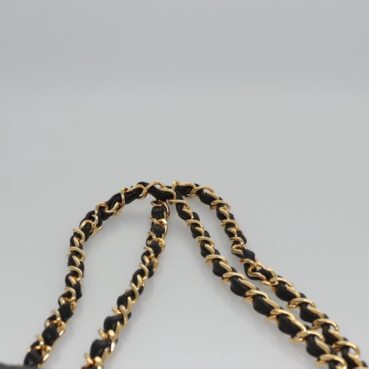 CHANEL Big Matelasse Chain Shoulder Bag Lamb Skin Black CC ki5433A