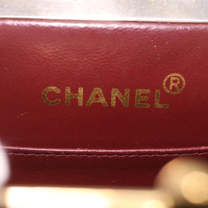 CHANEL Matelasse Clasp Chain Shoulder Bag Lamb Skin Black CC kk164