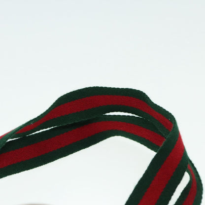 GUCCI GG Canvas Web Sherry Line Tote Bag PVC Leather Beige Green Red  kk302
