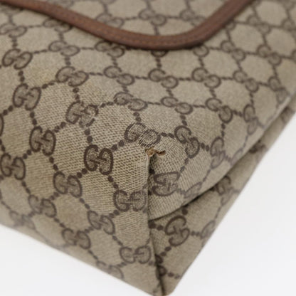 GUCCI GG Canvas Web Sherry Line Tote Bag PVC Leather Beige Green Red  kk304