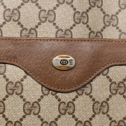 GUCCI GG Canvas Web Sherry Line Tote Bag PVC Leather Beige Green Red  kk304