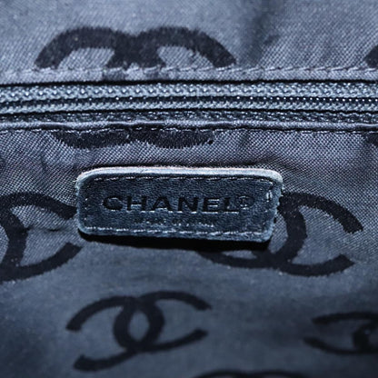 CHANEL Wild Stitch Hand Bag Leather Black CC kk367