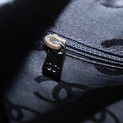 CHANEL Wild Stitch Hand Bag Leather Black CC kk367
