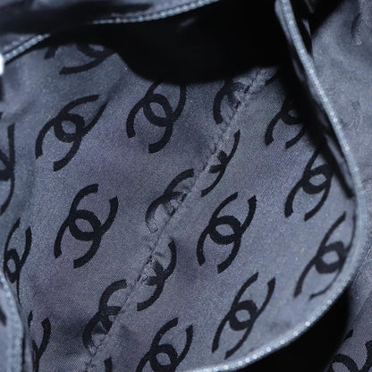 CHANEL Wild Stitch Hand Bag Leather Black CC kk367