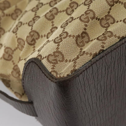GUCCI GG Canvas Tote Bag Beige Brown Gold 106251  kk371