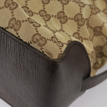 GUCCI GG Canvas Tote Bag Beige Brown Gold 106251  kk371