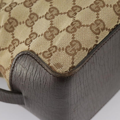 GUCCI GG Canvas Tote Bag Beige Brown Gold 106251  kk371