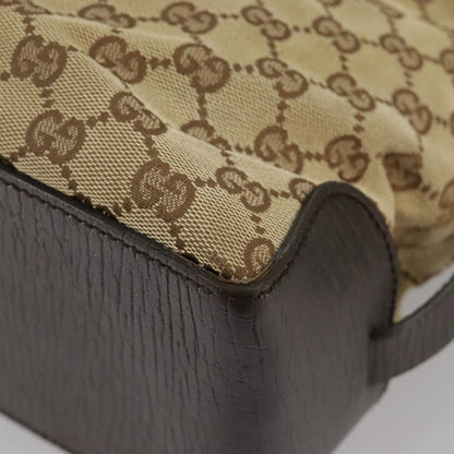 GUCCI GG Canvas Tote Bag Beige Brown Gold 106251  kk371