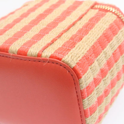 CHANEL Vanity Chain Shoulder Pouch Hemp Pink CC knn023