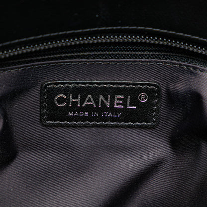 Chanel Coco Mark Paris Biarritz Tote PM PVC Leather Black Silver