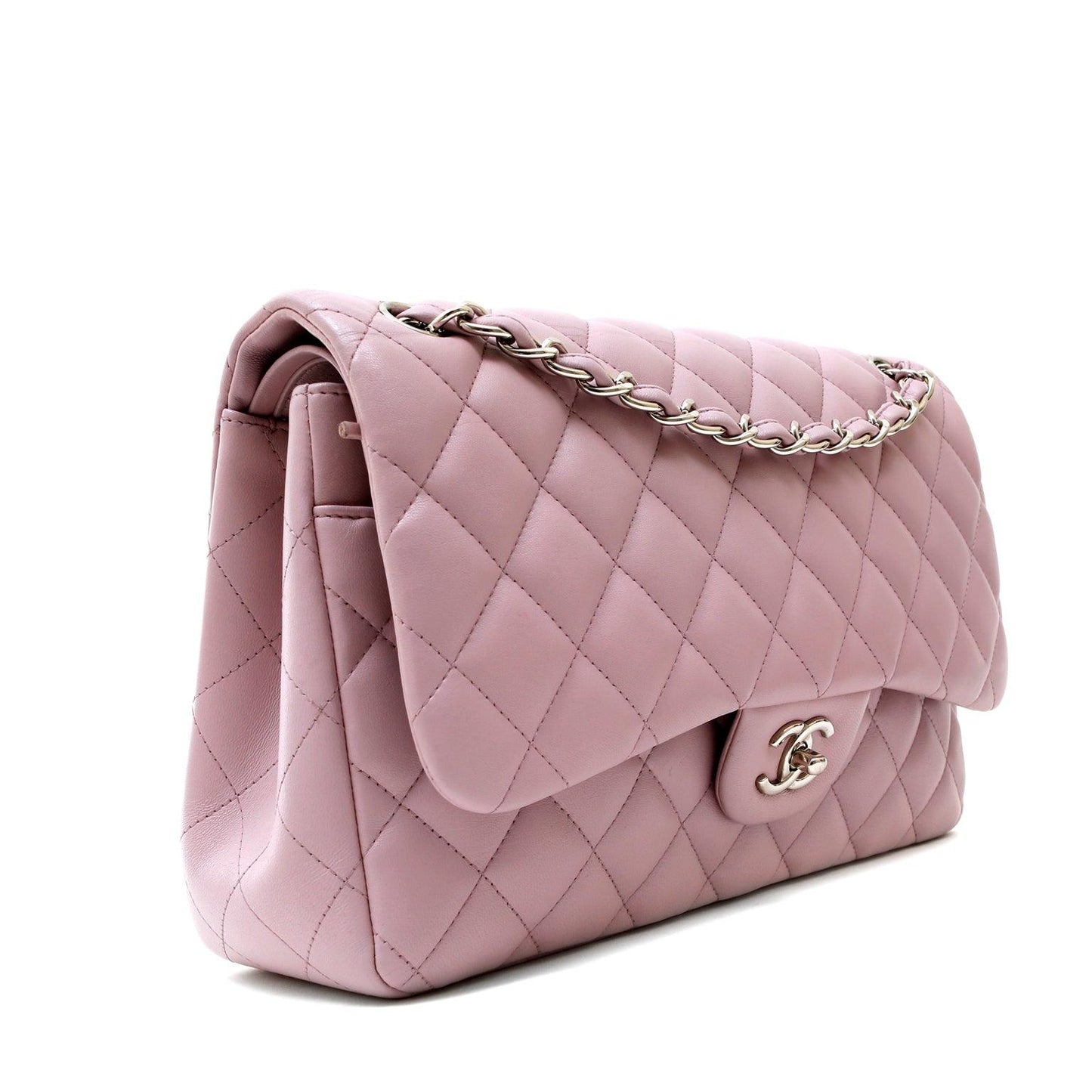 Chanel Lavender Lambskin Jumbo Classic Flap