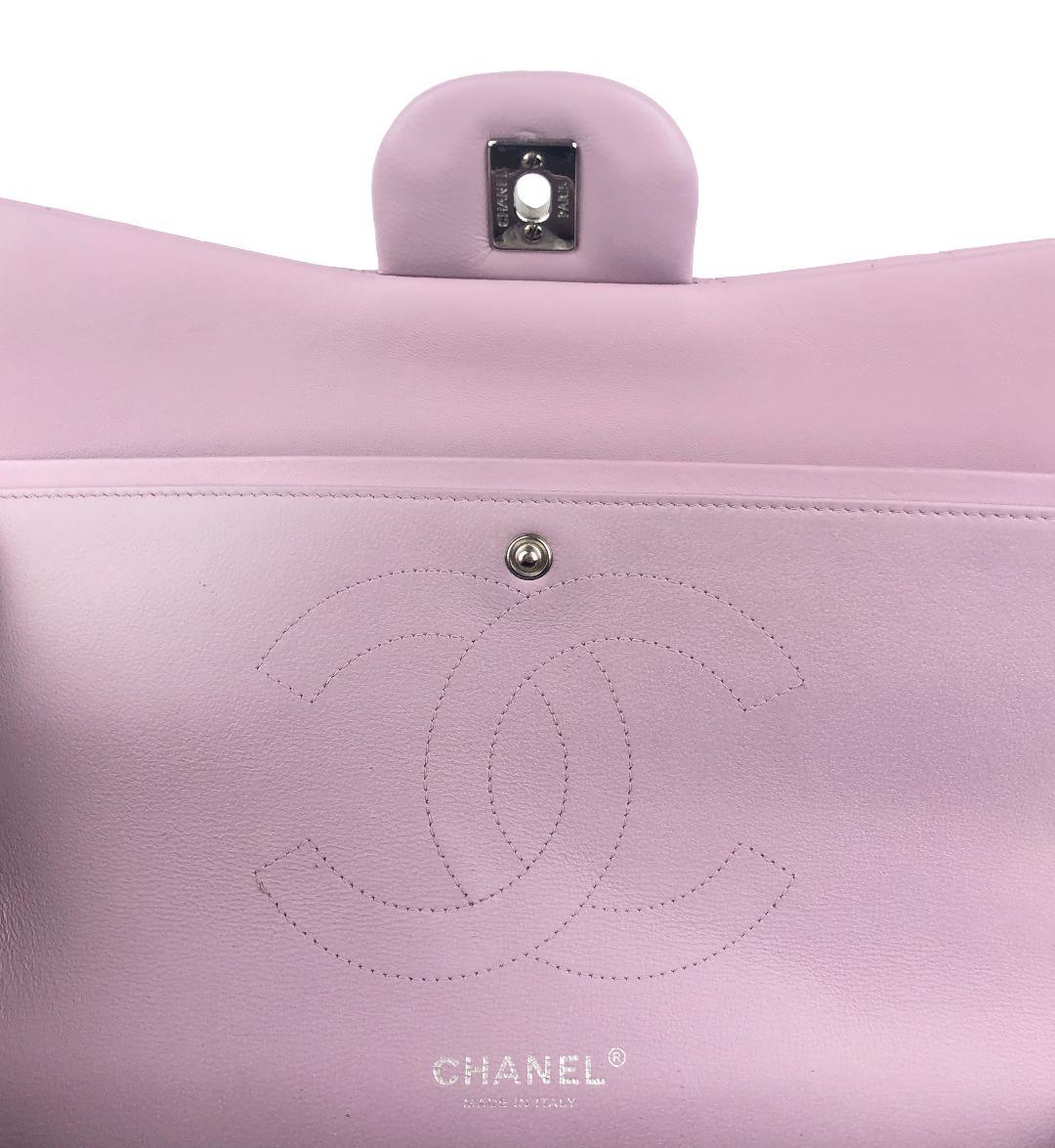 Chanel Lavender Lambskin Jumbo Classic Flap