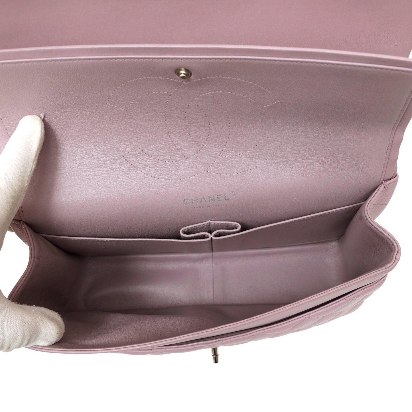 Chanel Lavender Lambskin Jumbo Classic Flap